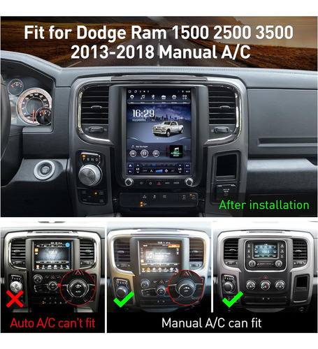 Yulu Radio Estreo Para Dodge Ram 1500 2500 3500 2013 A 2018 Foto 2