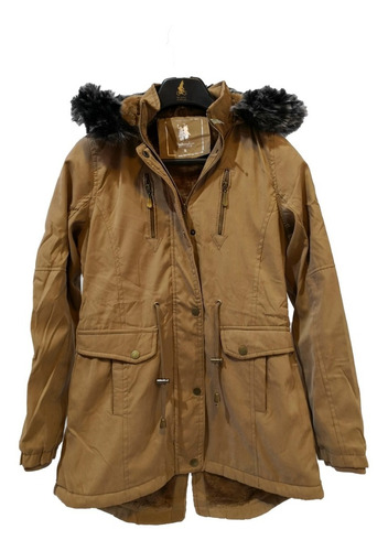 Campera Parka Mujer Gabardina Con Piel Oldtown Polo Club