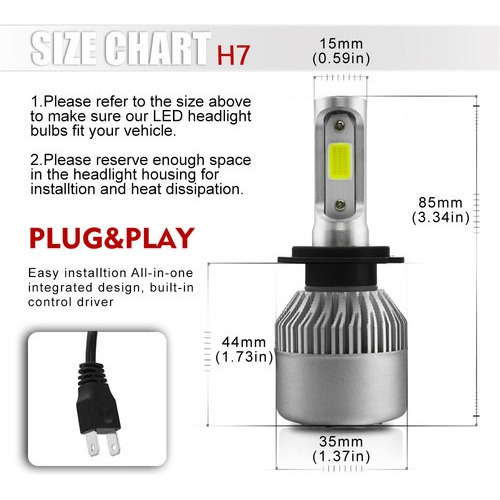 Kits De Faros 6000k Led De Luz Alta Y Baja Para Citroen Foto 2