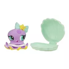 Littlest Pet Shop Purple Octopus (no. 1309) Con Almeja Y Col