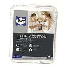 Sealy Luxury Colchoneta (100% Algodón), Color Blanco