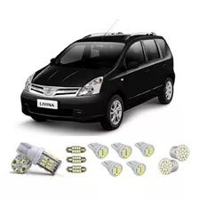 Kit 9 Lampadas Leds Smd Pingo Teto Placa Re Nissan Livina