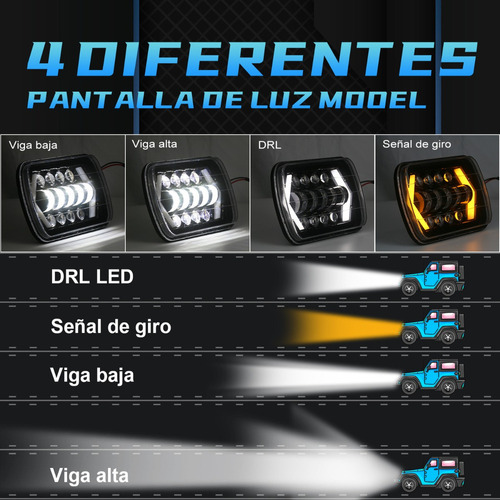 Par Faros - Pastilla Para Cherokee Para Nissan Toyota D21 Yj Foto 8