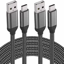 Usb Type C Charger Cable,10ft 2pack,long Nylon,fast Charging