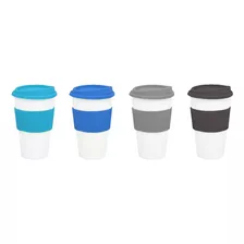 2 X 1 Vaso Térmico Tipo Starbucks Mug + Tapa + Faja 300 Ml 