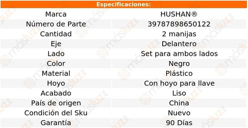 Set 2 Manijas Del Puerta Exterior Echo 00 Al 05 Hushan Foto 3