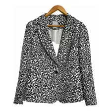 Blazer Estampado Marca City Impecable