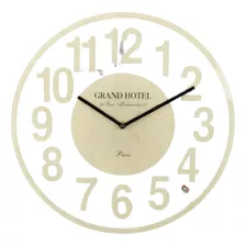 Reloj De Pared Vidrio D40x3.5cm Beige