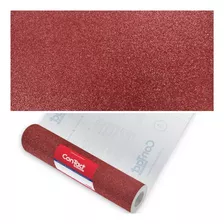 Papel Adesivo Contact Autocolante Glitter Vermelho 45cm X 5m