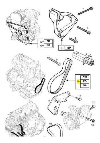 Banda Accesorios Chevrolet Hhr 2.4l 2007 Foto 3