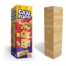 Jogo Caiu Perdeu Madeira 54pç Pais E Filhos Equilibrio Torre