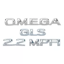 Emblemas 01 Omega + 01 2.2 + 01 Gls +1 Mpfi Cromados