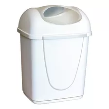 Papelera 8.5lts Color Blanco Tapa Vaiven