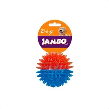 Bola Brinquedo Jambo Espinho Com Som Azul E Laranja - Tam. P