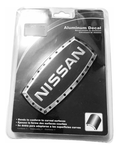 Emblema De Aluminio Nissan Aluminum Decal 3m 10.5cm X 5cm Foto 6