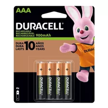 Pilha Duracell Recarregável Aaa 4 Unidades