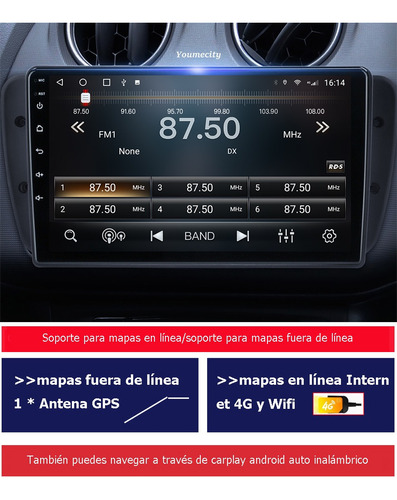 Auto Radio Estreo Android Gps Para Seat Ibiza 2009-2013 Foto 3