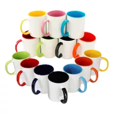 Taza Interior Y Asa Color Personalizada Logo - Foto - Frase