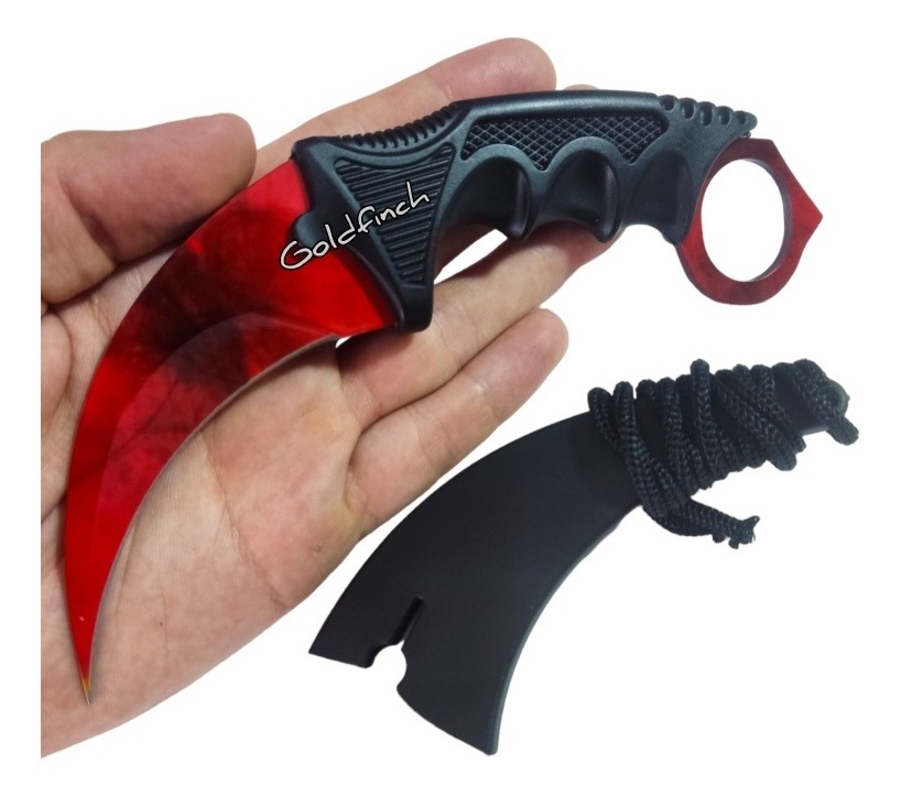 Cuchillo Karambit Y Navaja Mariposa Sin Filo Combo Rojo Csgo - Avisos en  Deportes y Fitness