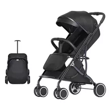 Coche De Paseo Compacto Con Accesorios Lubabycas Negro