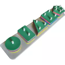 Jogo Tabuleiro Brinquedo Encaixe Forma Geométrica