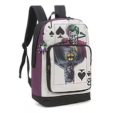 Mochila Costas Batman Coringa Joker Roxa Ms46386bm Luxcel