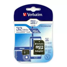 Memoria Micro Sd 32gb Verbatim Clase 10 Con Adaptador