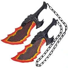 17 Medieval Kratos Mejorado Blades Of Chaos Flames Espuma Es