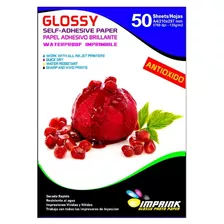 Papel Adhesivo Glossy A4/135g/50 Hojas ..envio Gratis X 6un