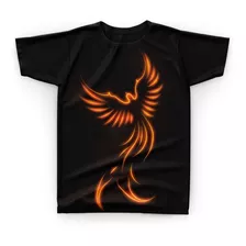 Camiseta Camisa Águia De Fogo Fênix Tattoo - E12
