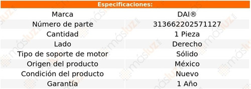(1) Soporte Motor Der Para Hyundai Tucson V6 2.7l 05/09 Foto 2