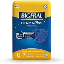 Fraldas Para Adultos Descartáveis Bigfral Derma Plus Noturna G X 7 U