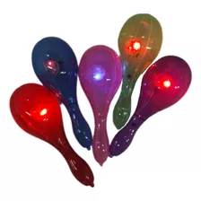 8 Maracas Led Pack Cotillon Carioca Luminoso Combo Fiesta