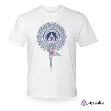 Camiseta Meditação Chakras Mandala