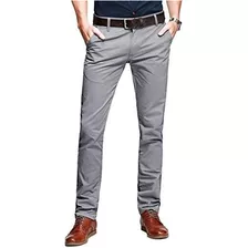 Match Para Hombre Slim Conico Frontal Plano Pantalones Casua