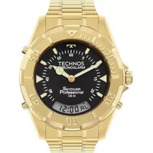 Relogio Skydiver Technos Masculino Digital Analogico Dourado