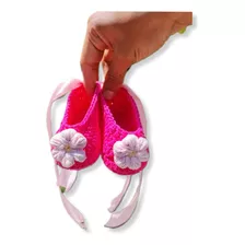 Zapatos De Bebé Con Tacón A Crochet