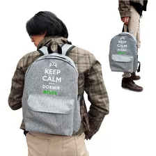 Mochila Doble Cierre De Keep Calm Astetic