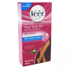 Kit De 40 Bandas De Cera Lista Para Usar Veet Para Las Piern