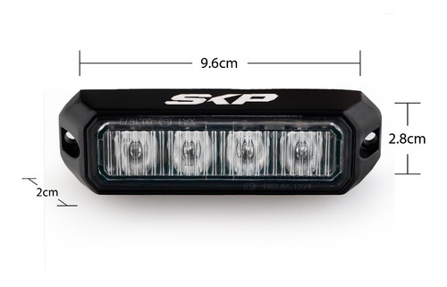 Estrobo 4 Leds Interxeptor Skp - 12w Jeep 4x4 Rzr Bmw Honda Foto 3