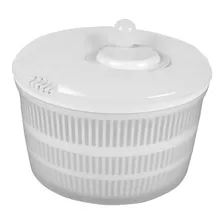 Seca Salada Grande 4,5 Litros Centrifuga Salada Verduras Cor Branco