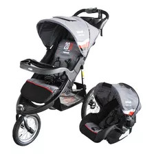 Coche Para Bebe + Portabebés Tipo Jogger X7 Sport 4 En 1 Color Gris