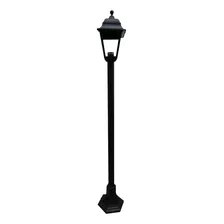 Farol Pedestal 1,22m Sintético Negro Ip44 Máximo E27 4 Caras