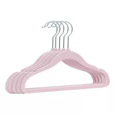 Cabide De Veludo Rosa Para Roupas Infantis 10639 Buba