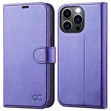 Funda Cartera Para iPhone 13 Pro Morado Pu Leather-021