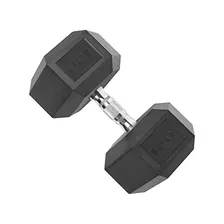 Coated Hex Dumbbell Con Contorneada Cromo De La Manija, Indi