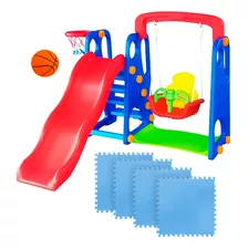 Tobogán Infantil + Hamaca + Aro Basket+ Pelota+ Pisos El Rey