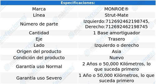 Base Amortiguador Strut-mate Tra Oldsmobile Lss 96-99 Monroe Foto 2