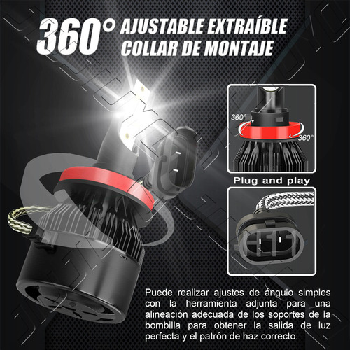 Kit Faros Luz Led H9 H11 H8 14000lm Para Nissan Alta/baja Foto 4