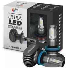 Par Lâmpada Ultraled Titanium H8/h9/h11/h16-2 10.000 Lumens